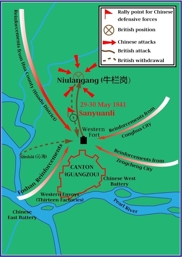 Fig. 1. 1841.05.29-30 eng. Battle of Canton near Sanyuanli.