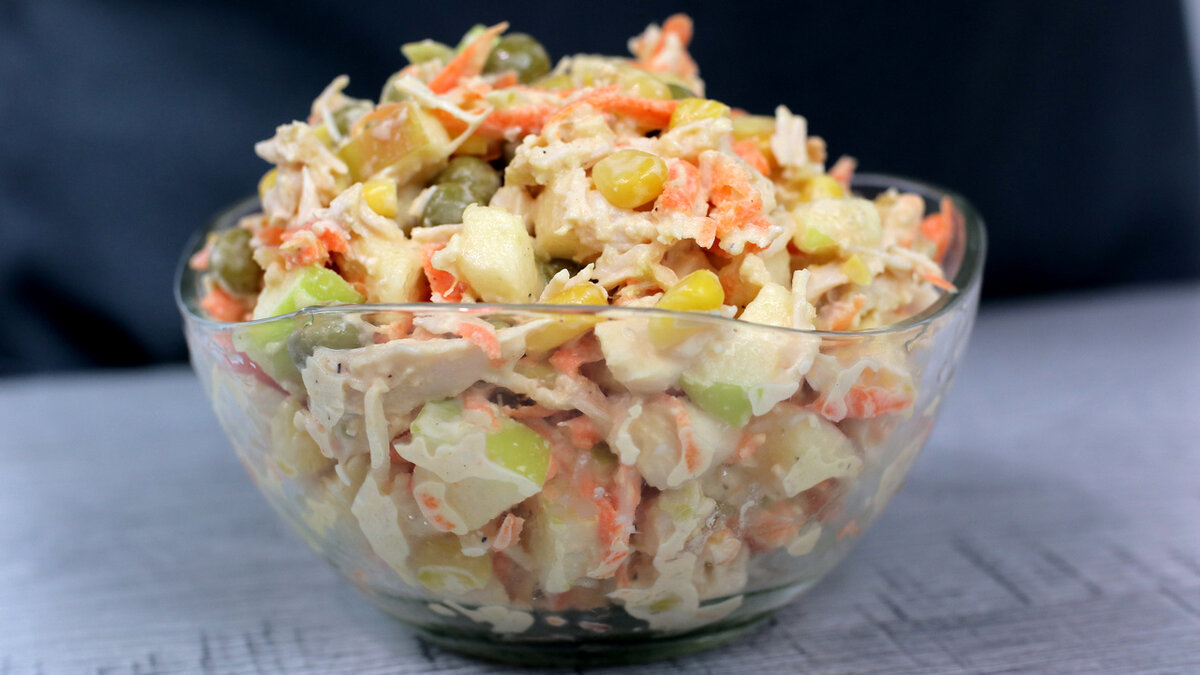 Салат с мясом и овощами