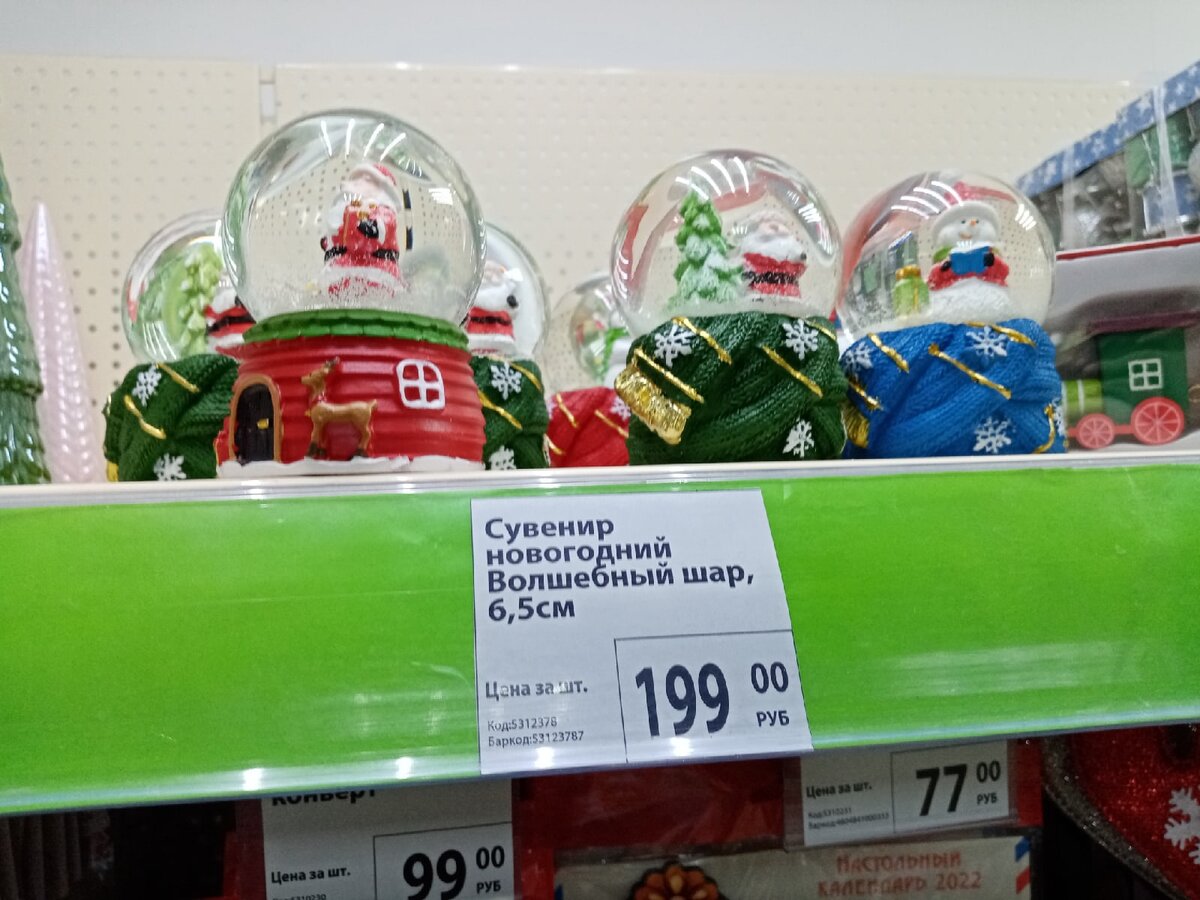 Сувенир новогодний волшебный шар из магазина Фикс Прайс