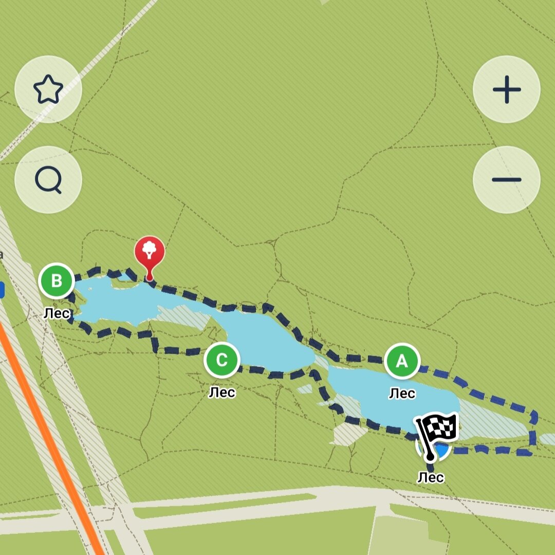 Примерный маршрут. Программа maps.me