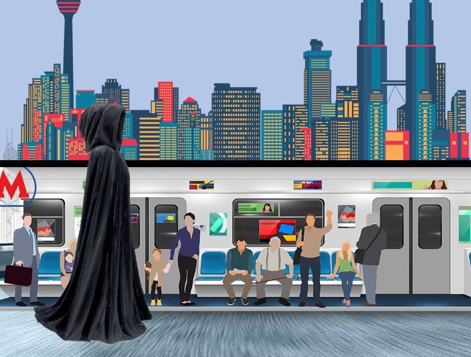 Использование техники "Черный плащ" особенно полезно в метро для защиты себя от возможных неблагоприятных воздействий