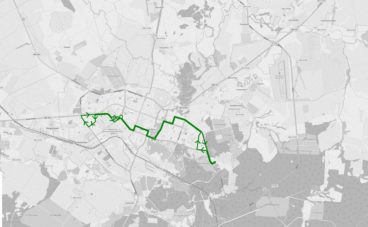 Маршрут М2 (с 2023 г.) Вариант, доработанный Поспеховым И.А.