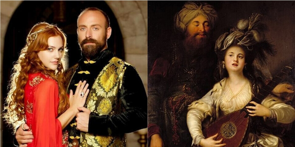 Султан Сулейман Великолепный и Хасеки Хюррем Султан.