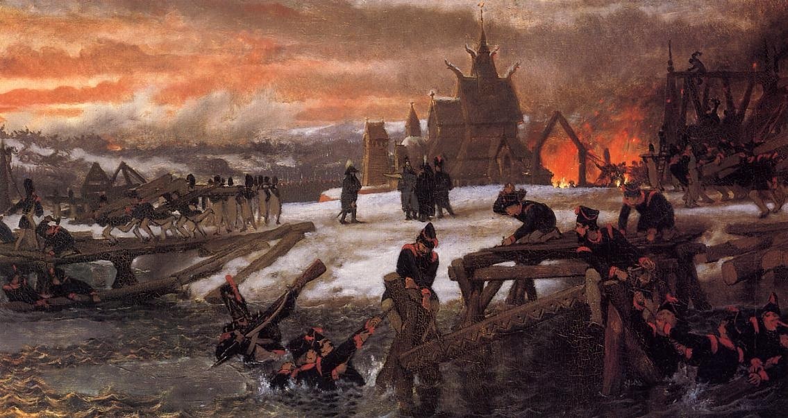 Лоуренс Альма-Тадема (1836-1912, Голландия-Великобритания). Форсирование Березины 