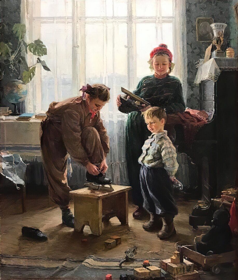 художник Жолток Валериана Константиновна(1919-2000)т"Зима пришла"