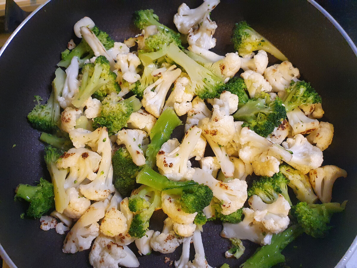 Гарнир из цветной капусты и брокколи