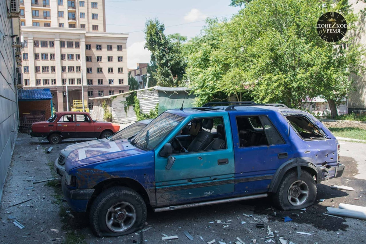 В центре Донецка пусто и тихо