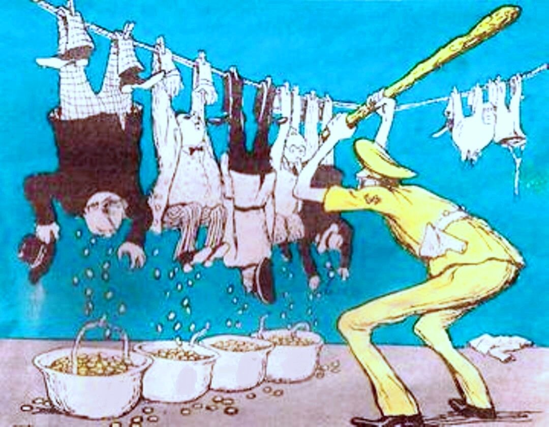 Карикатура Кукрыниксы из эпохи СССР