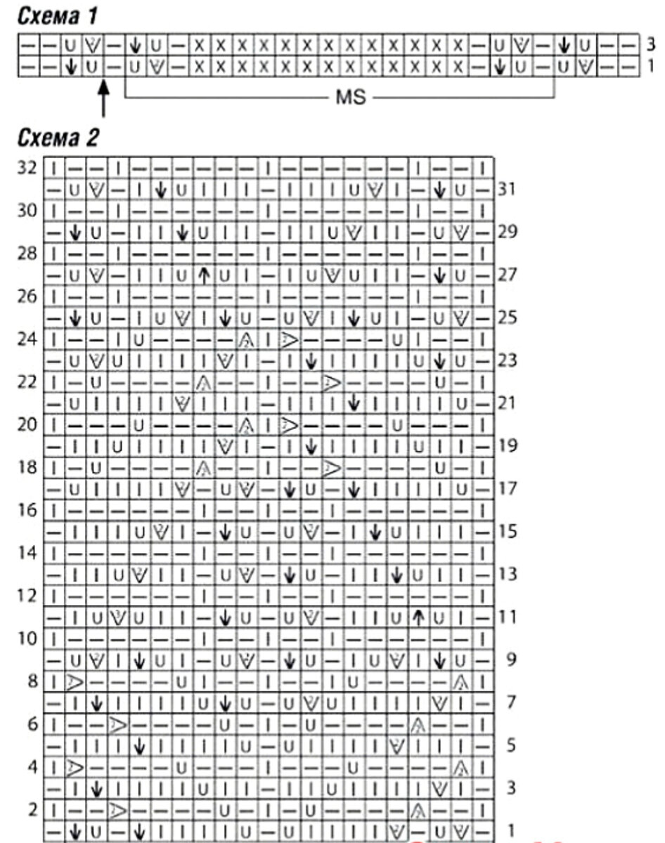 Схема узора.