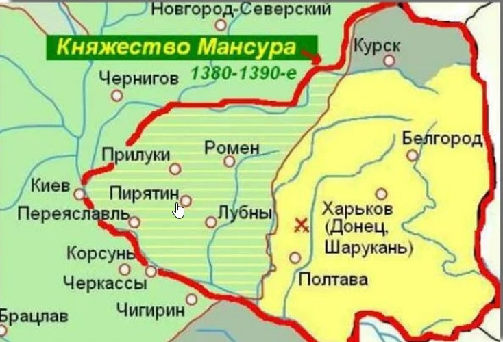 Новгород северский карта