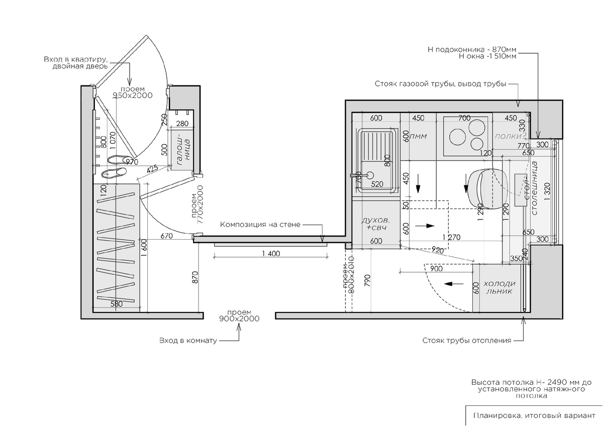 Планировочное решение проектируемых зон