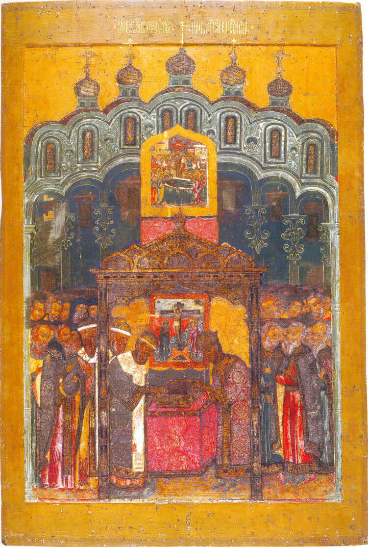 Положение ризы Господней в Московском Кремле. (в процессе реставрации). Середина XVII века. Кострома. Петр Иванов Попов