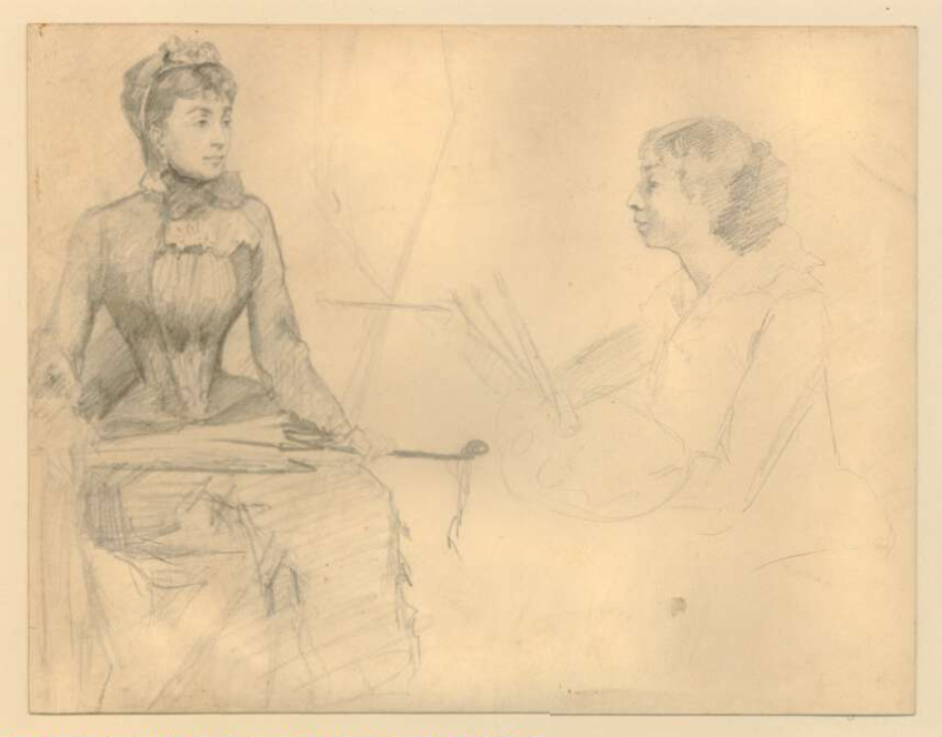 Мария Башкирцева. Наброски женских фигур.