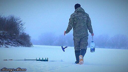 Я просто хотел поймать судака. Разведка одной ямы на реке. Зимняя рыбалка на жерлицы.