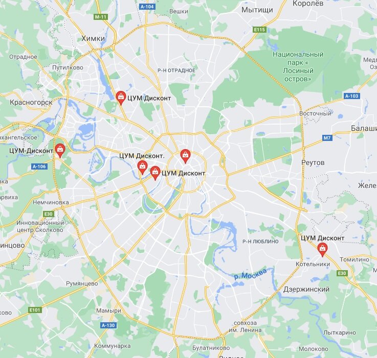 Карта ЦУМ Дисконтов