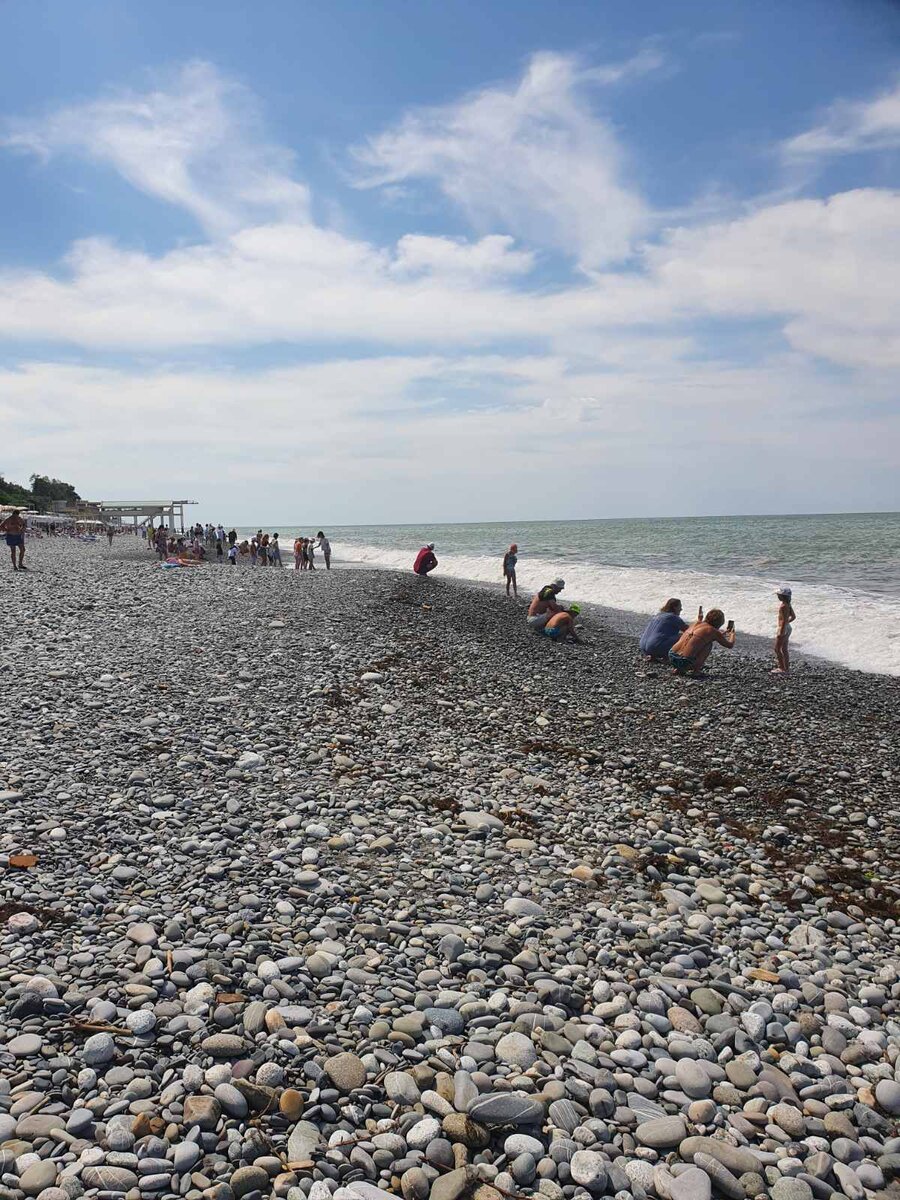 пляж Лоо сразу после шторма на следующей день