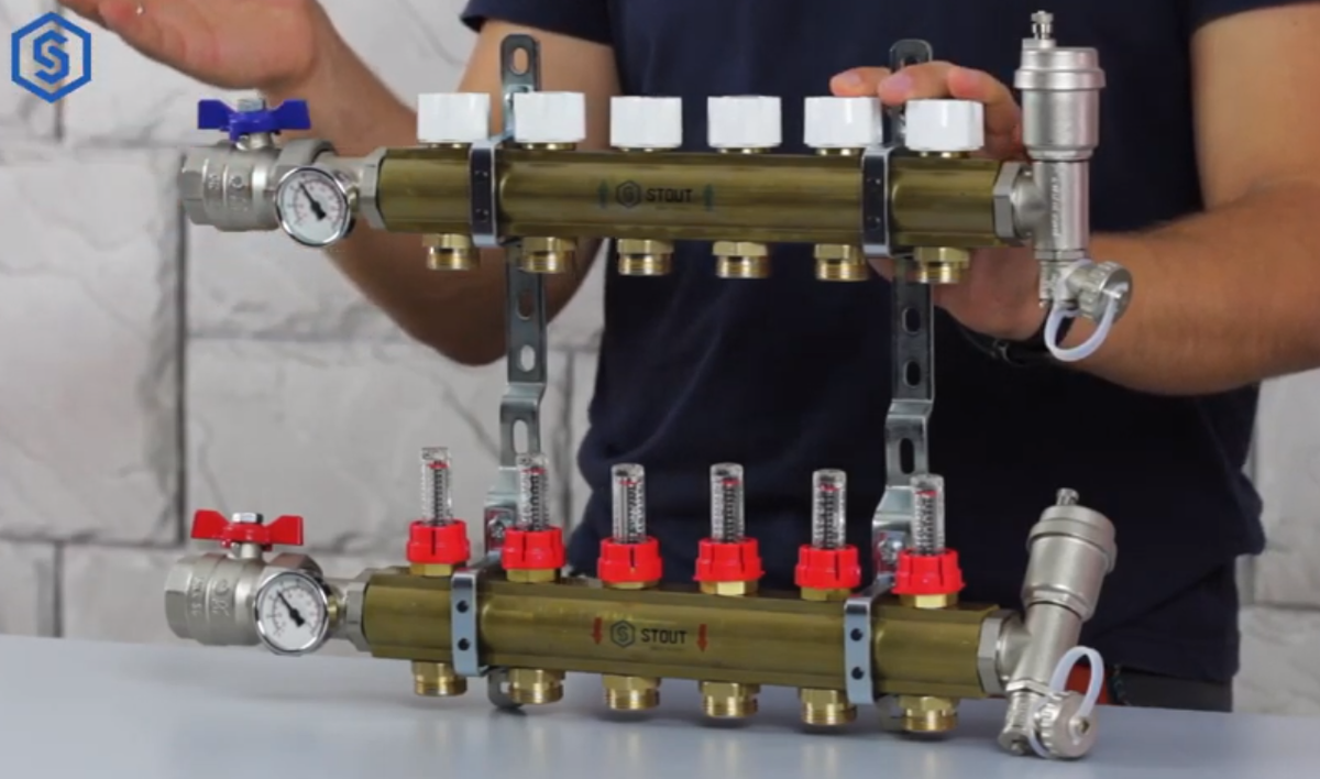 Распределительные коллекторные блоки для систем отопления. Как выбрать  подходящий? | Ремонт со STOUT | Дзен