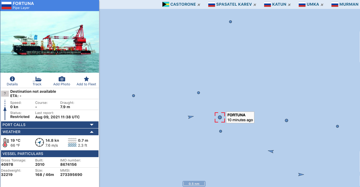 ТУБ "Фортуна" и суда сопровождения