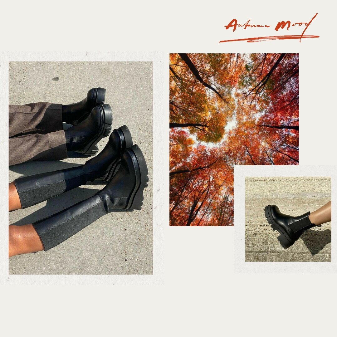 Арт-коллаж на тему обуви. Люблю осень с золотыми листьями и как-то хочется наряжаться:). 