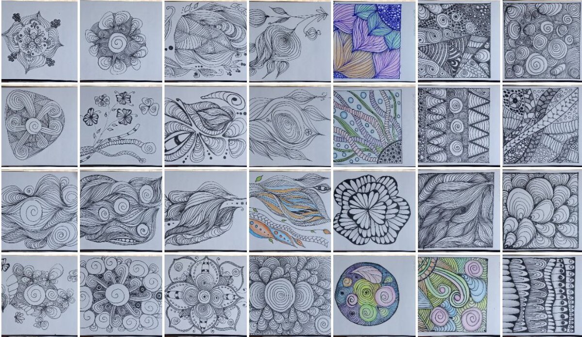 Это мои рисунки в разной технике на проекте "Просто рисование". Фото автора