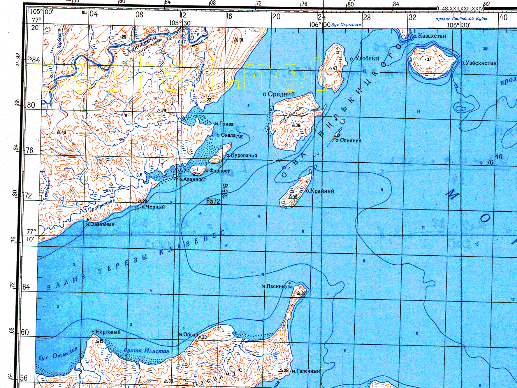 Морские карты море лаптевых