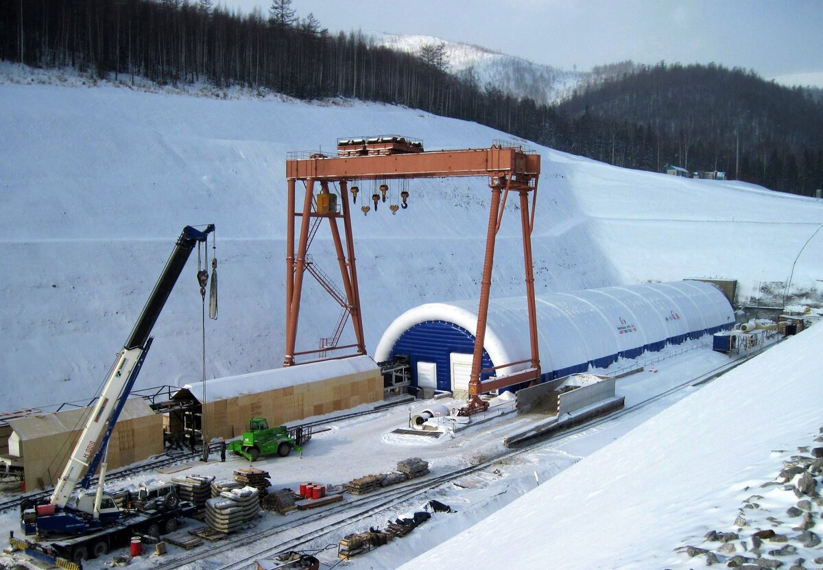 Пневмоангар для BTS Tunneling был установлен при строительстве нового Кузнецовского тоннеля