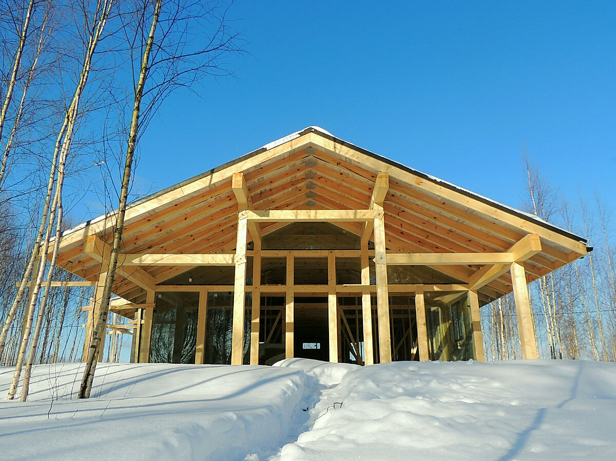 ПарусDom 18x9 - одноэтажный дом фахверк