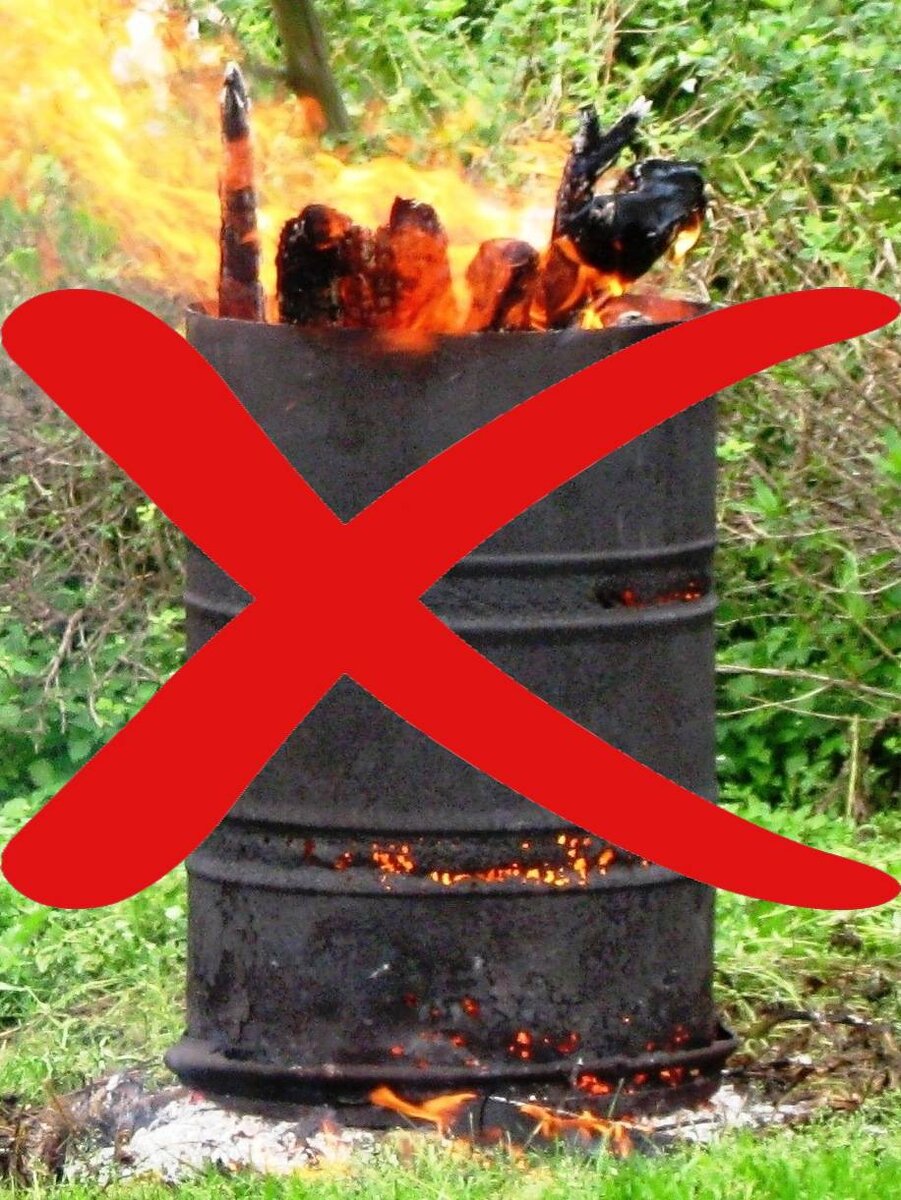 Адский котел для утилизации веток, листвы и ботвы. Если не у вас, то у вашего соседа точно имеется! Коллаж автора