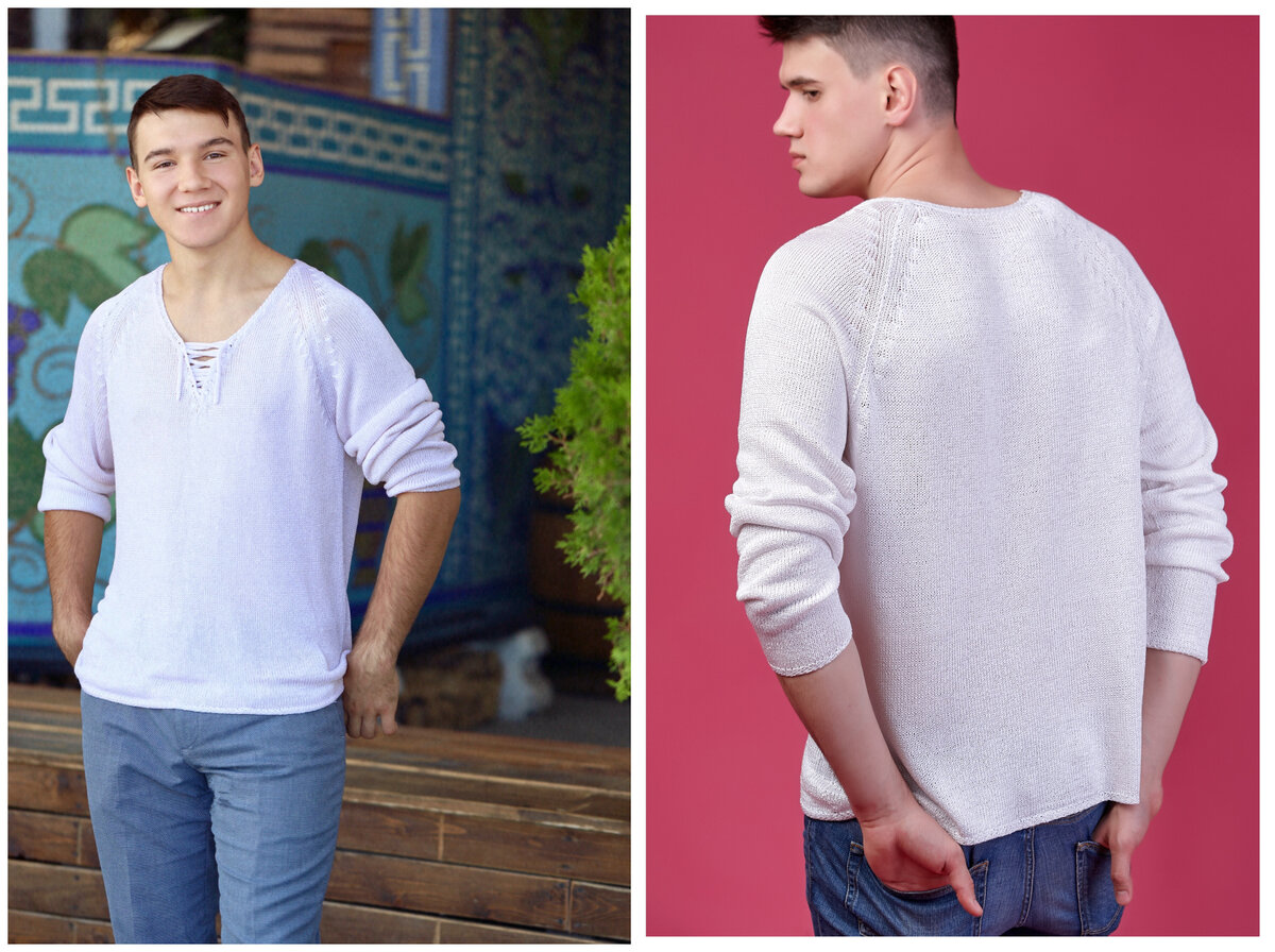 Джемпер Нарцис ( школа машинного и ручного вязания Lorraine Woolheart )