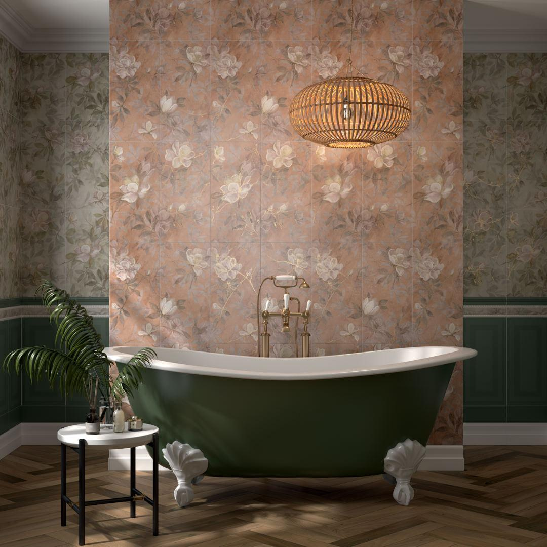 Керамическая плитка KERAMA MARAZZI на стенах - коллекция МАГНОЛИЯ