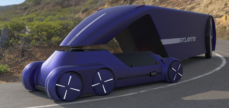 «Атлантис» — грузовик с полуприцепом 5-го уровня автоматизации. Фото: Роман Долженко и Дмитрий Воронежцев