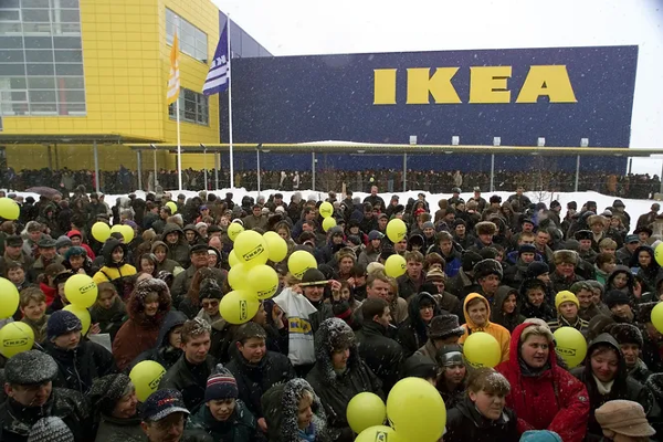 Открытие первого гипермаркета IKEA в Химках, 2000 г.