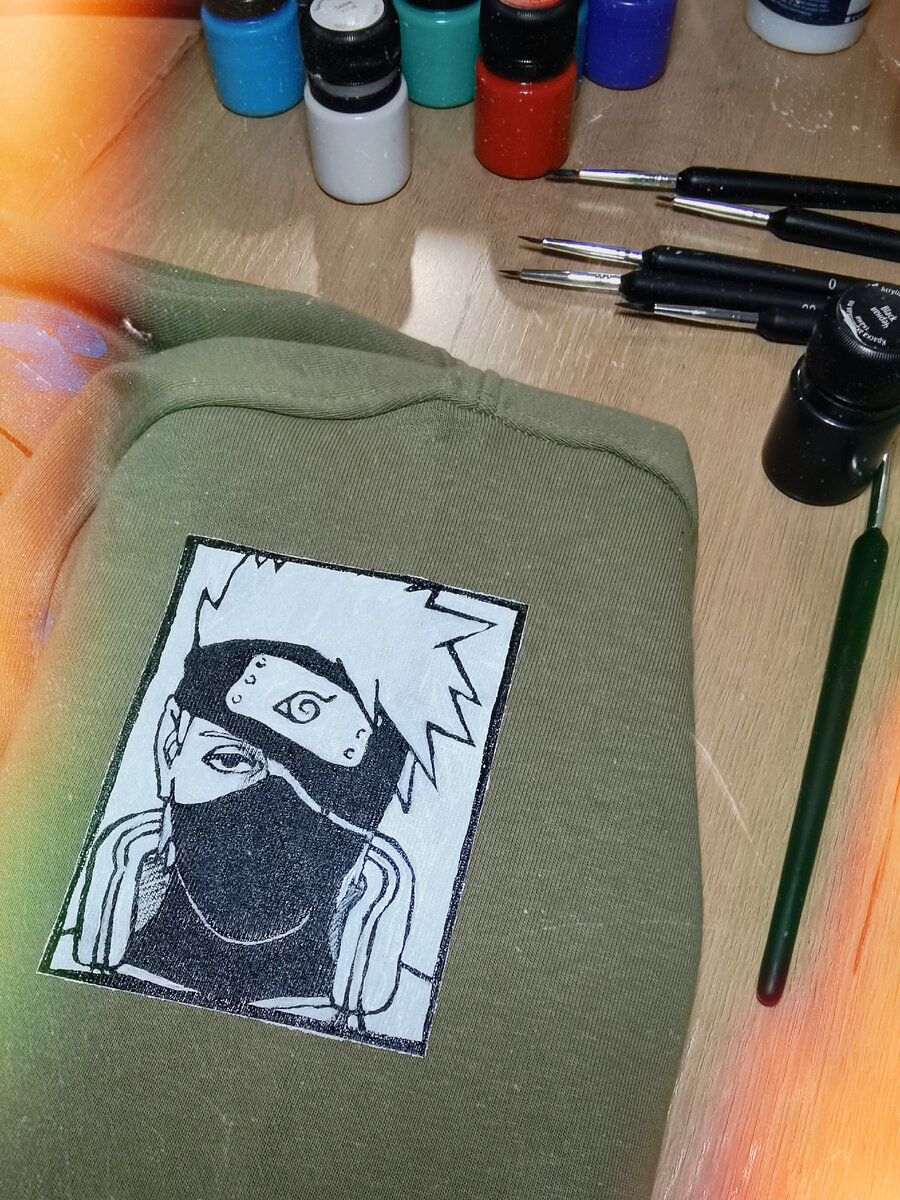 Работа над рукавом свитшота.