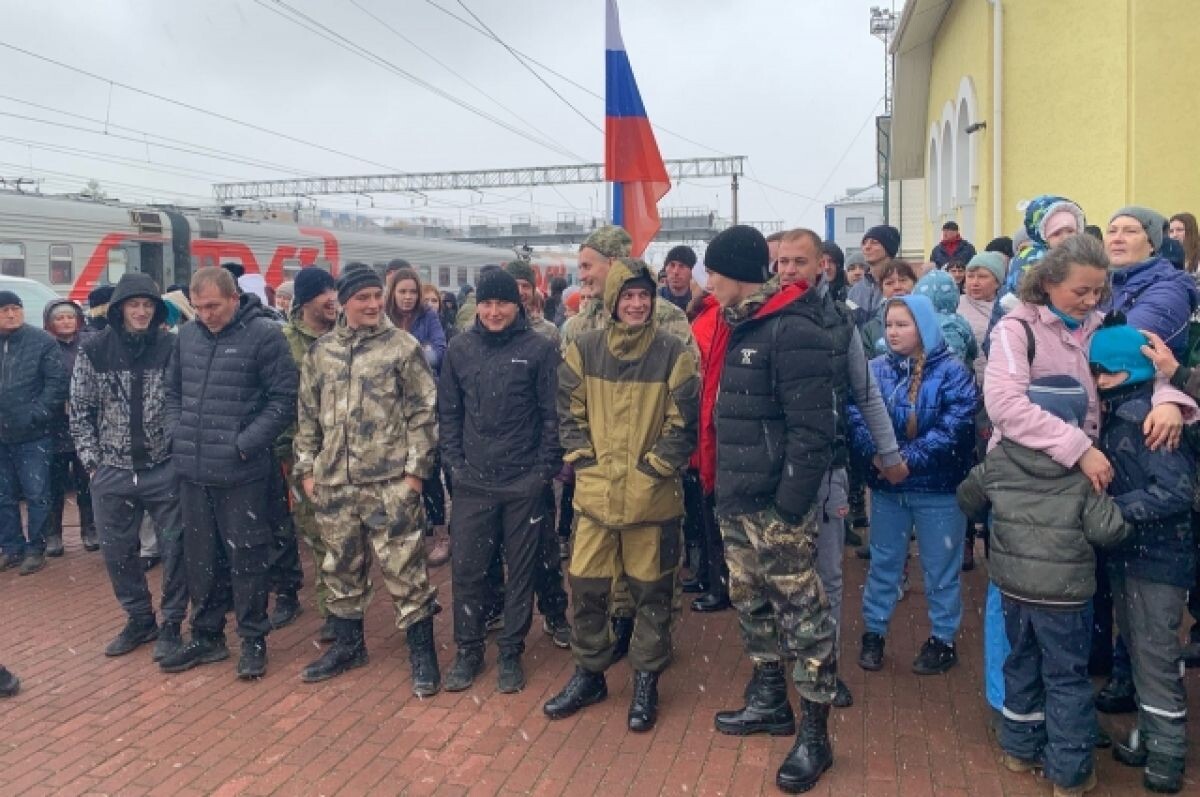    Мобилизованные томичи уехали в учебные части 7 октября
