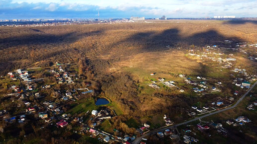 Нижняя Татарка, Татарский лес, Ставрополь с высоты 500 метров. Поздняя осень на юге Ставрополя (Татарка)