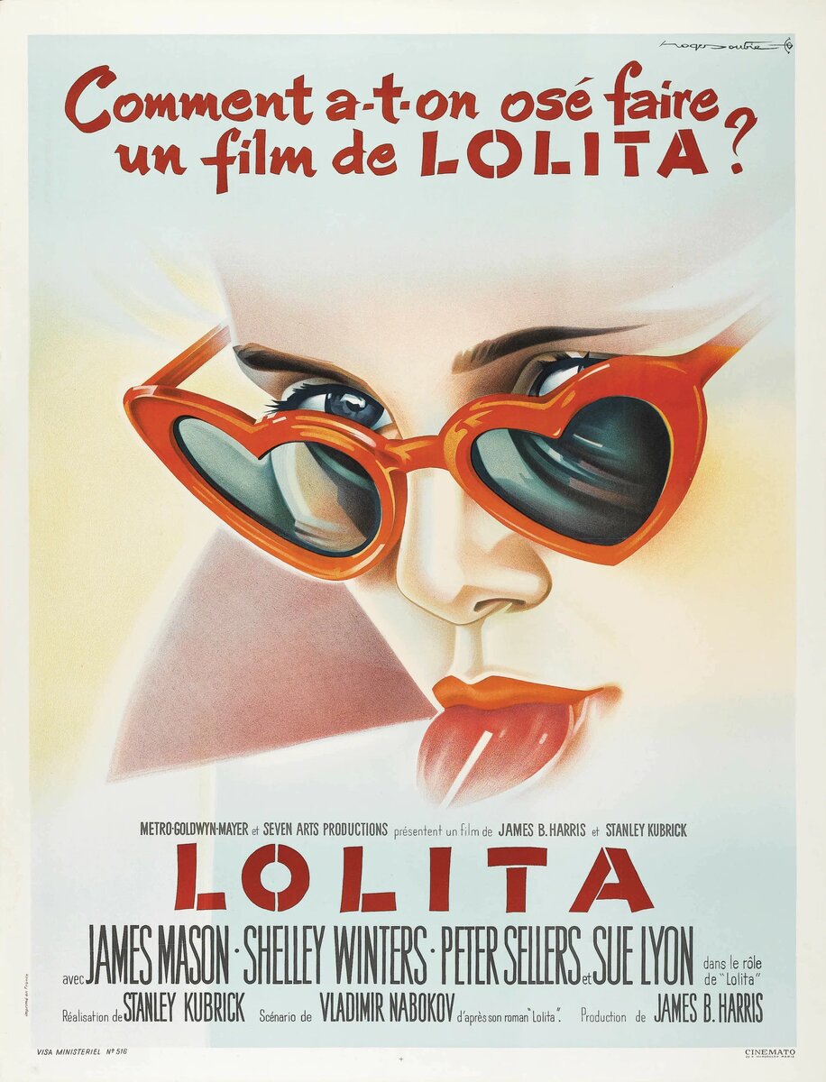 Обложка фильма "Лолита" 1962г.