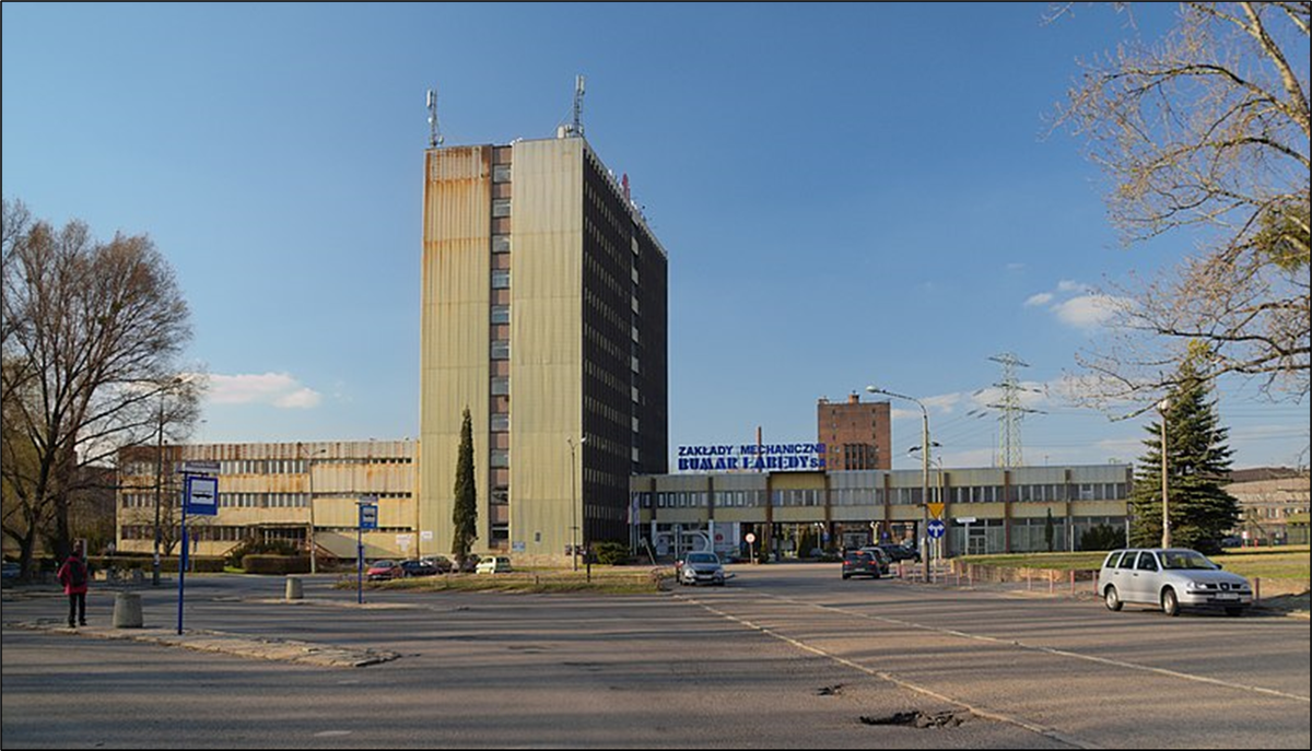 Завод Bumbar-Labedy, 2019 г. https://upload.wikimedia.org/wikipedia/commons/thumb/3/31/Gliwice_Bumar.jpg/800px-Gliwice_Bumar.jpg