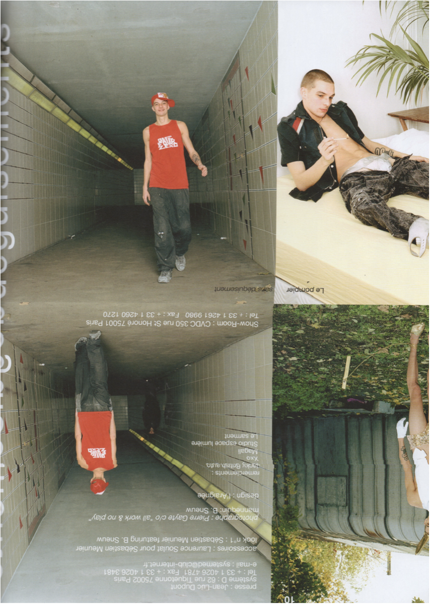 look n°1: Sébastien Meunier featuring B. Sneuw photographe : Pierre Gayte c/o "all work & no play"