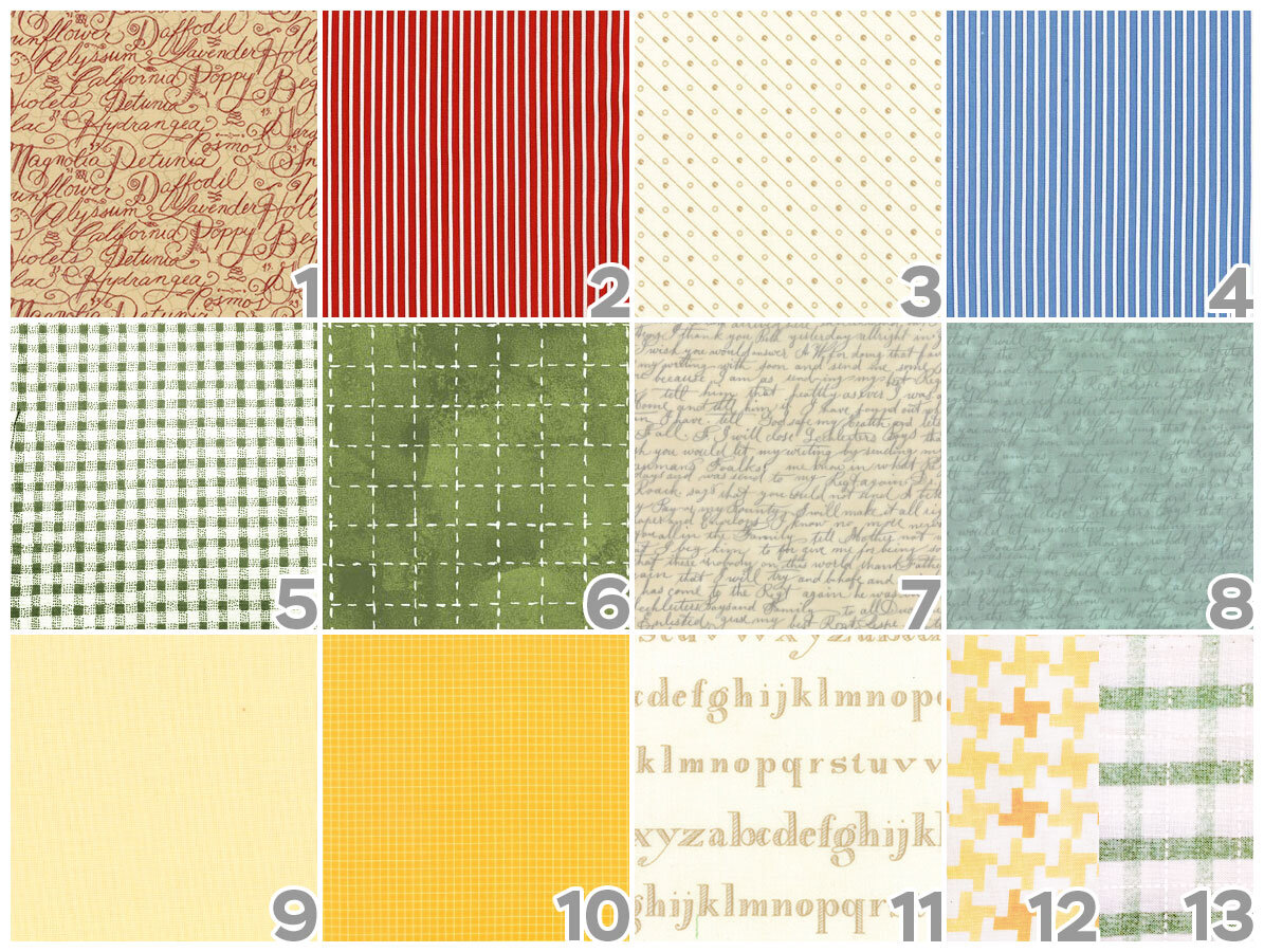 Подборка тканей для одеяла из ассортимента интернет-магазина.