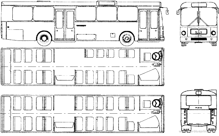 Смотреть автобусы американские чертеж