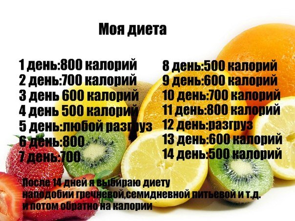 Меню на 700 ккал