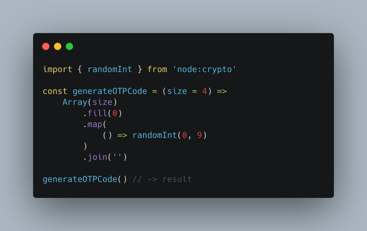 Элементарный генератор кодов