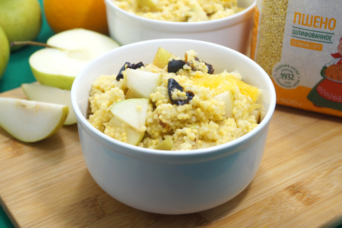 Рецепт пшенной каши с фруктами (11 фото)