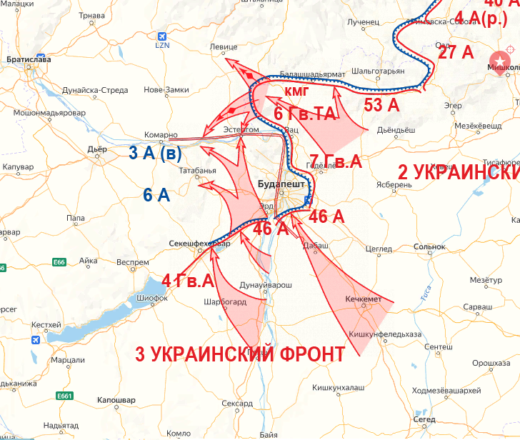 Будапештская операция карта