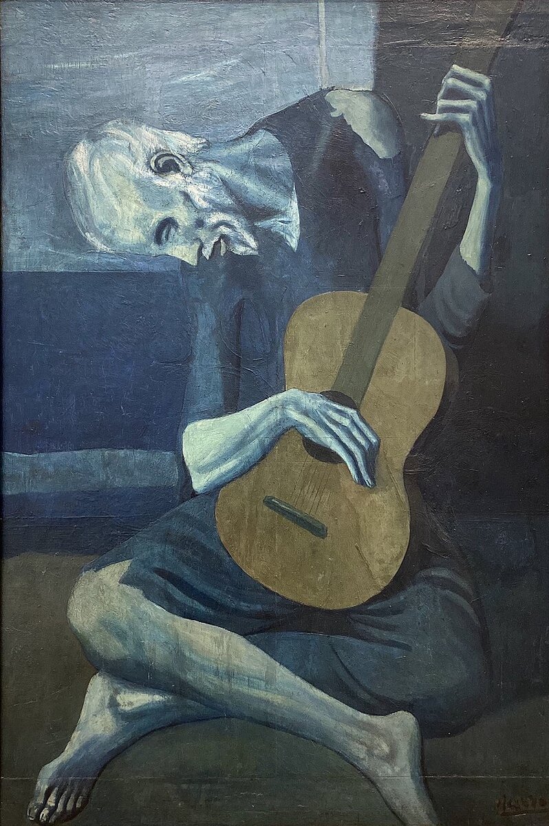 "Старый слепой гитарист", П. Пикассо, 1903. Чикагский институт искусств.