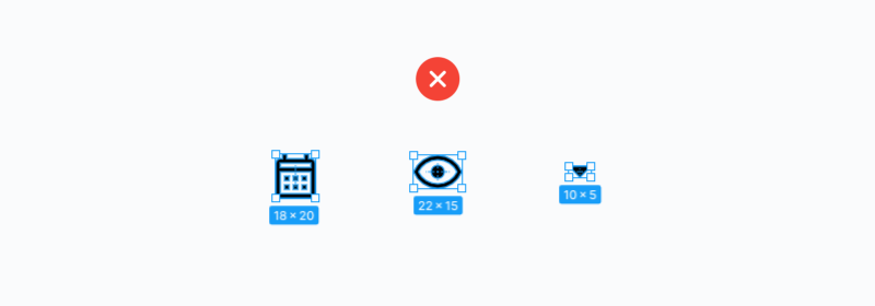 Не оставляйте иконки без фрейма