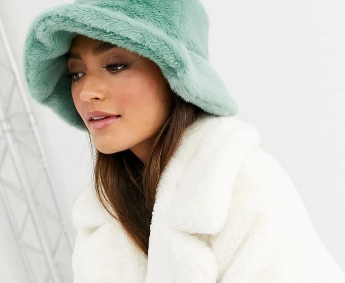 Панама из искусственного меха ASOS Design