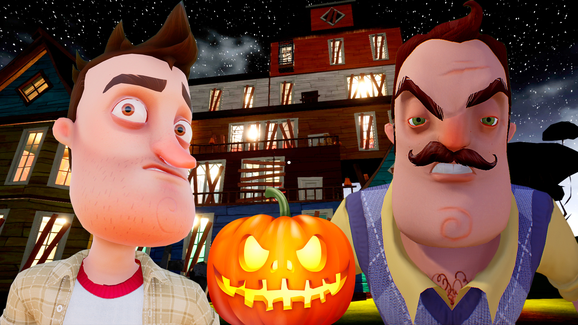 ШОУ ПРИВЕТ СОСЕД!ХЭЛЛОУИН У ВАСИЛИЧА!ИГРА HELLO NEIGHBOR 2 MOD KIT  ПРОХОЖДЕНИЕ МОДА HELLO HALLOWEEN!