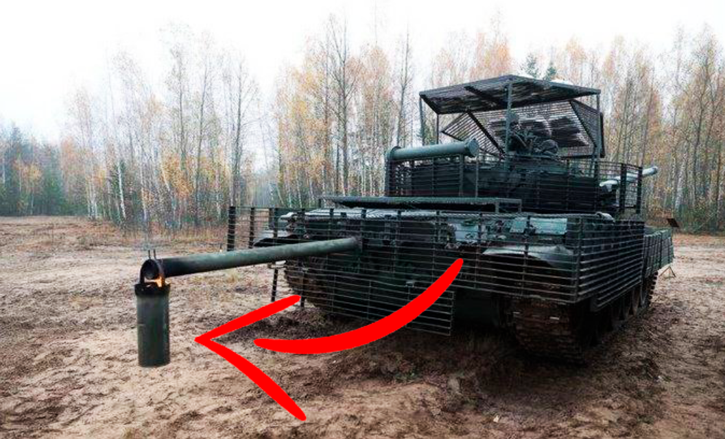 Советы бывалых танкистов: зачем позади современнного танка вешают горящее ведро?