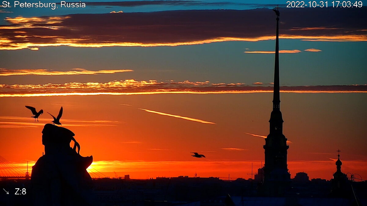 Санкт-Петербург на закате.